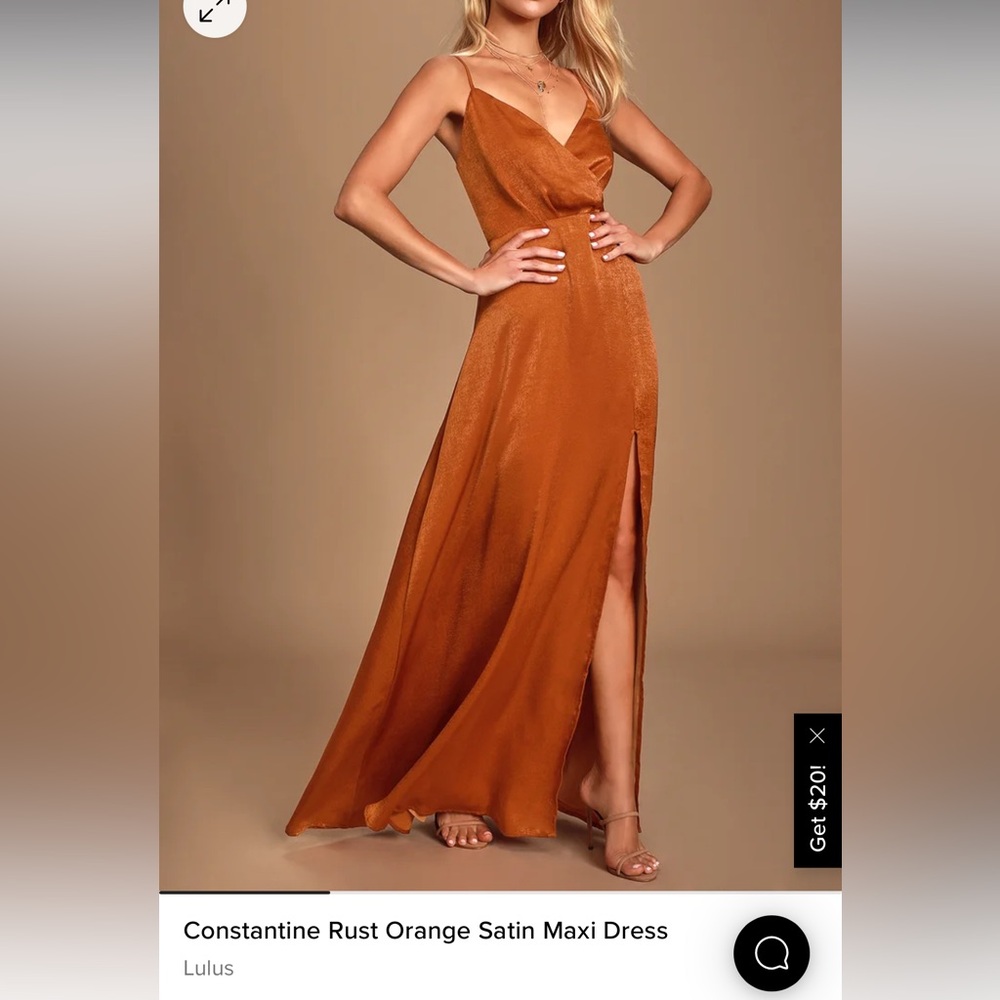 Medium Rust Orange Lulus Maxi Dress